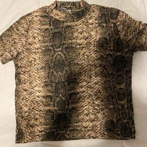 Zara snake print shirt